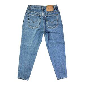 Vintage Levi's 28" Waist 550 Relaxed Fit Tapered Leg 10P Missy Blue Jeans